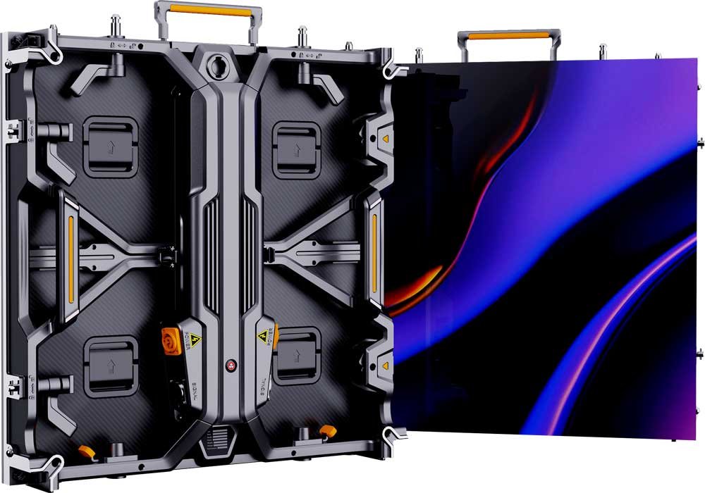 f6 rental led display cabinet – front and rear view