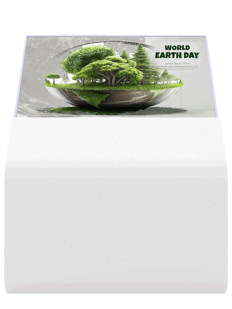 angled tabletop free standing transparent oled signage