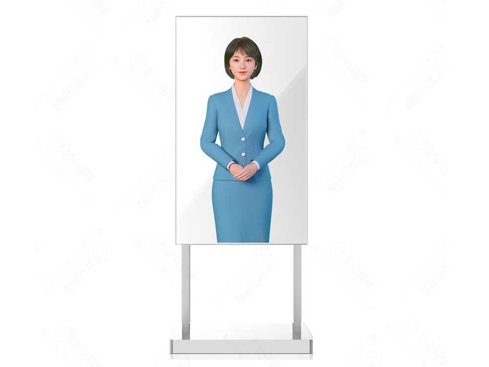 transparent oled ai digital human screen for retail application
