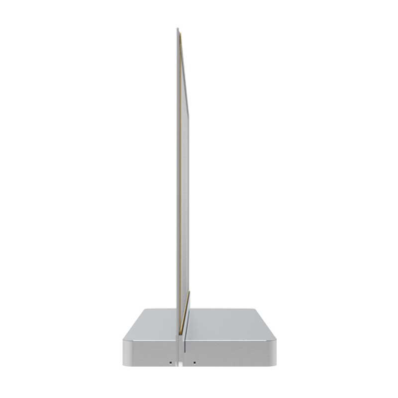 55-inch product platform base desktop transparent OLED display side view