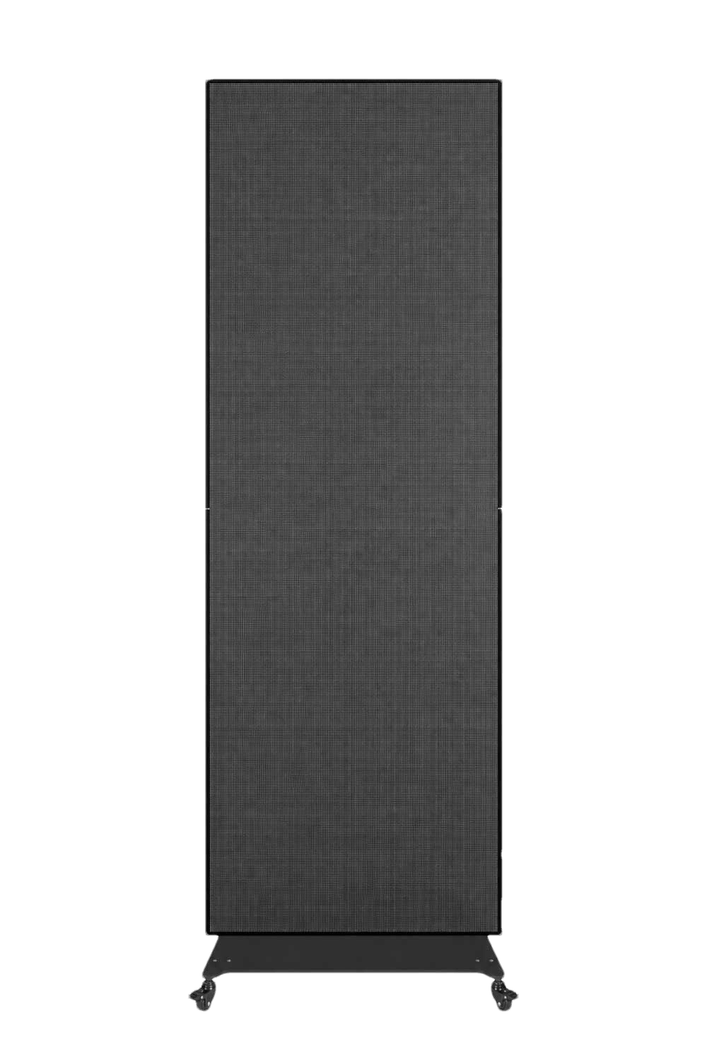 Portable foldable LED poster display, front view